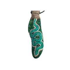 Kuripe de bambu serpente verde