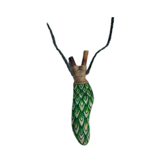 Kuripe de bambu serpente verde