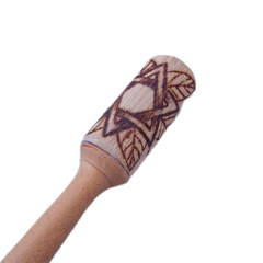 Maracá de Bambu estrela pirografado - comprar online