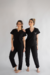 Imagem do PIJAMA CIRÚRGICO BORDADO - SCRUB FEMININO GOLA V PRETO