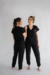 PIJAMA CIRÚRGICO BORDADO - SCRUB FEMININO GOLA V PRETO - comprar online