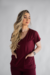 PIJAMA CIRÚRGICO BORDADO - SCRUB FEMININO GOLA V VINHO na internet