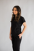 PIJAMA CIRÚRGICO BORDADO - SCRUB FEMININO GOLA PRINCESA PRETO