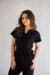 Imagem do PIJAMA CIRÚRGICO BORDADO - SCRUB FEMININO GOLA PRINCESA PRETO