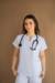 PIJAMA CIRÚRGICO BORDADO - SCRUB FEMININO GOLA PRINCESA BRANCO - comprar online