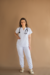 PIJAMA CIRÚRGICO BORDADO - SCRUB FEMININO GOLA PRINCESA BRANCO na internet