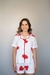 PIJAMA AMERICANO CURTO SUEDE CORAÇÃO VERMELHO