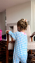 KIT MÃE E FILHA XADREZ AZUL CORAÇÃO MACACÃO + AMERICANO CURTO na internet