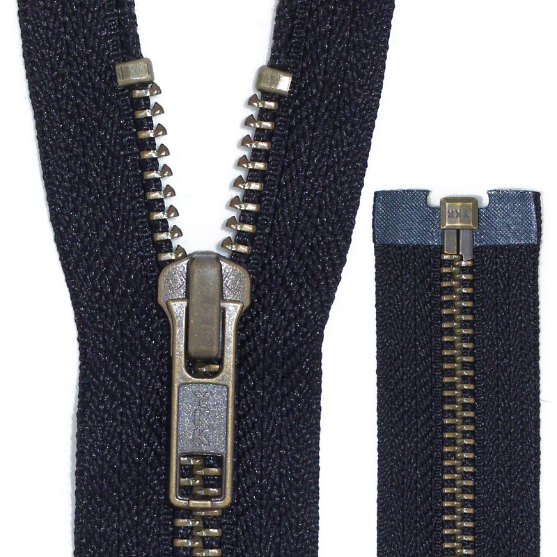 Zíper de metal 05 destacável ouro velho YKK RGKBOR 56 c/ 1 un