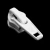 Cursor branco para zíper de poliéster 05 YKK, modelo automático, ideal para confecção e reparo de zíperes.