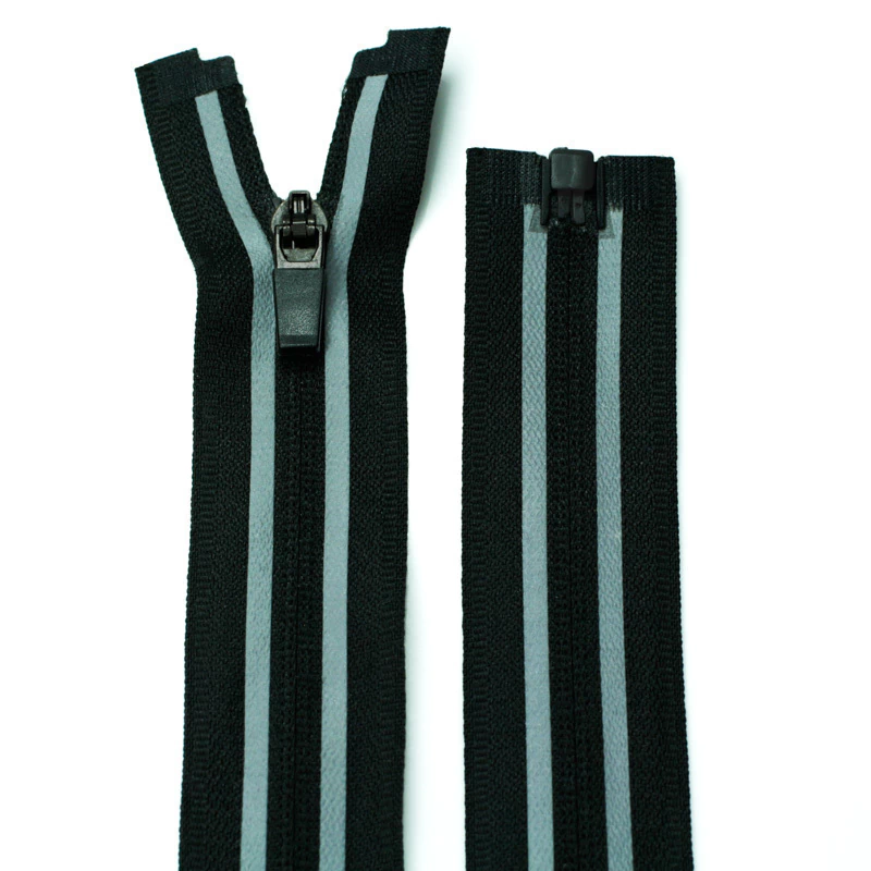 Zíper de poliéster 03 destacável invertido MC REFLETIVO c/ 1 un