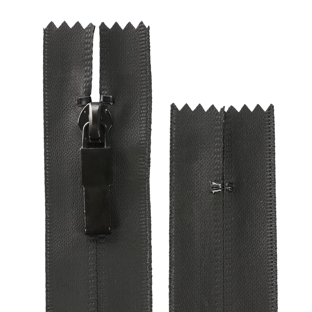 Zíper de poliéster fixo impermeável JINXAN preto, modelo 05, com 1 unidade