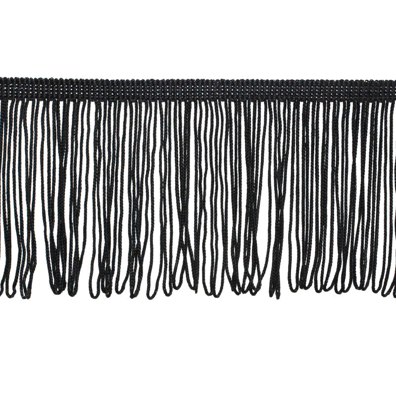 Franja de viscose 150 mm São José 8250 preta c/ 10 m