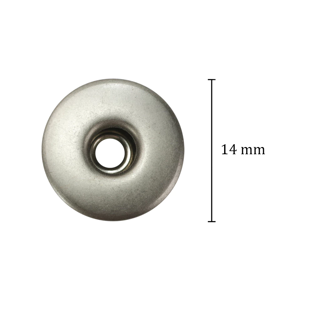 Botão flexivel de ferro 14 mm Eberle BT1.140.90.VZ.F NF c/ 250 un - comprar online