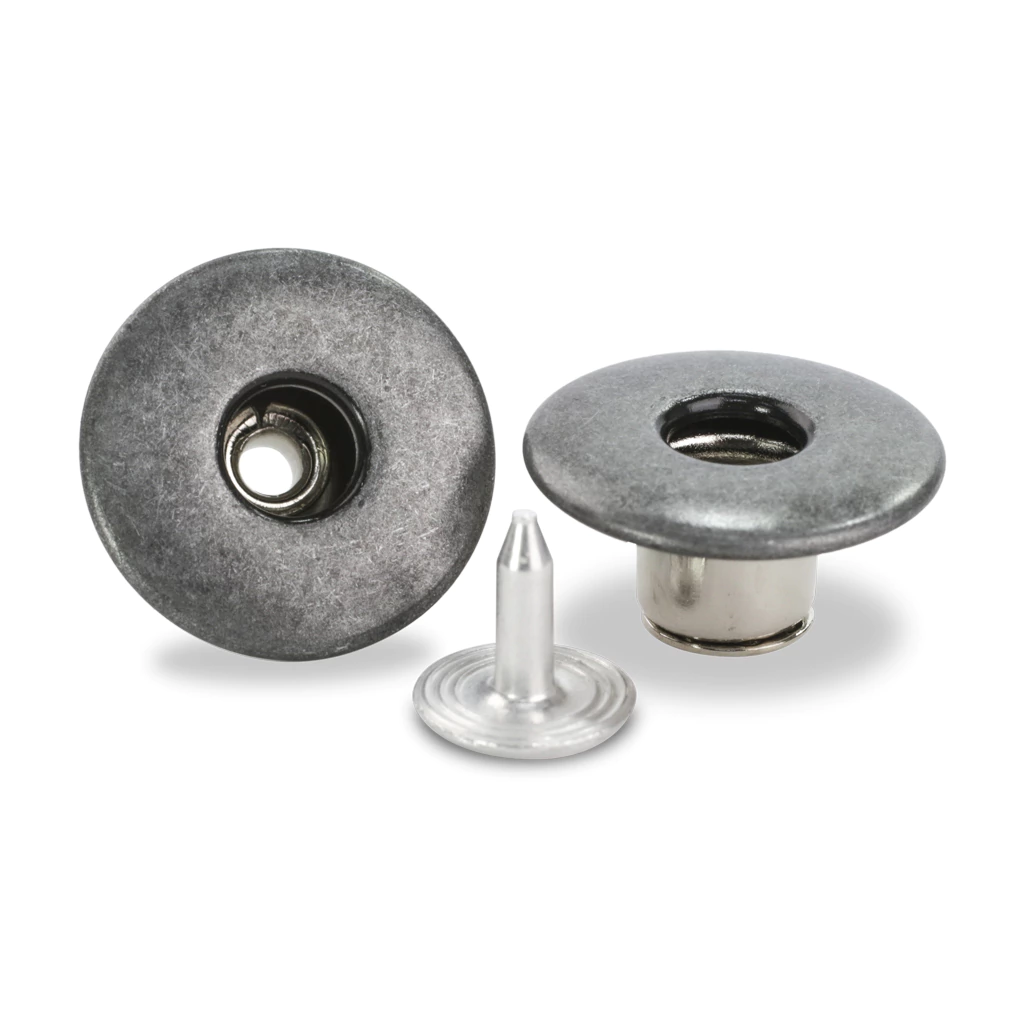 Botão flexível de latão 17 mm Eberle BT1.170.90.VZ.L GRA c/ 250 un