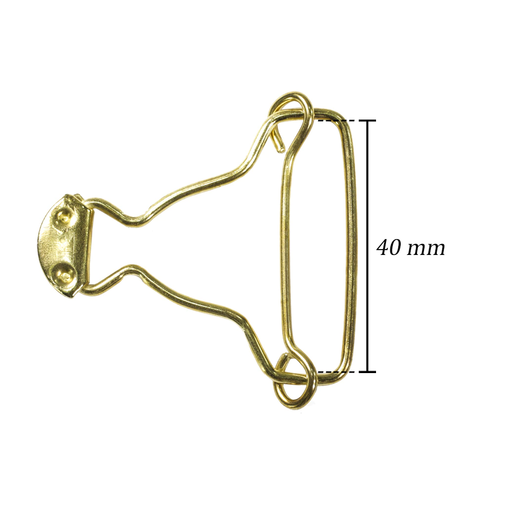 Fivela de ferro 40 mm Eberle FP.101.103.F latonada.