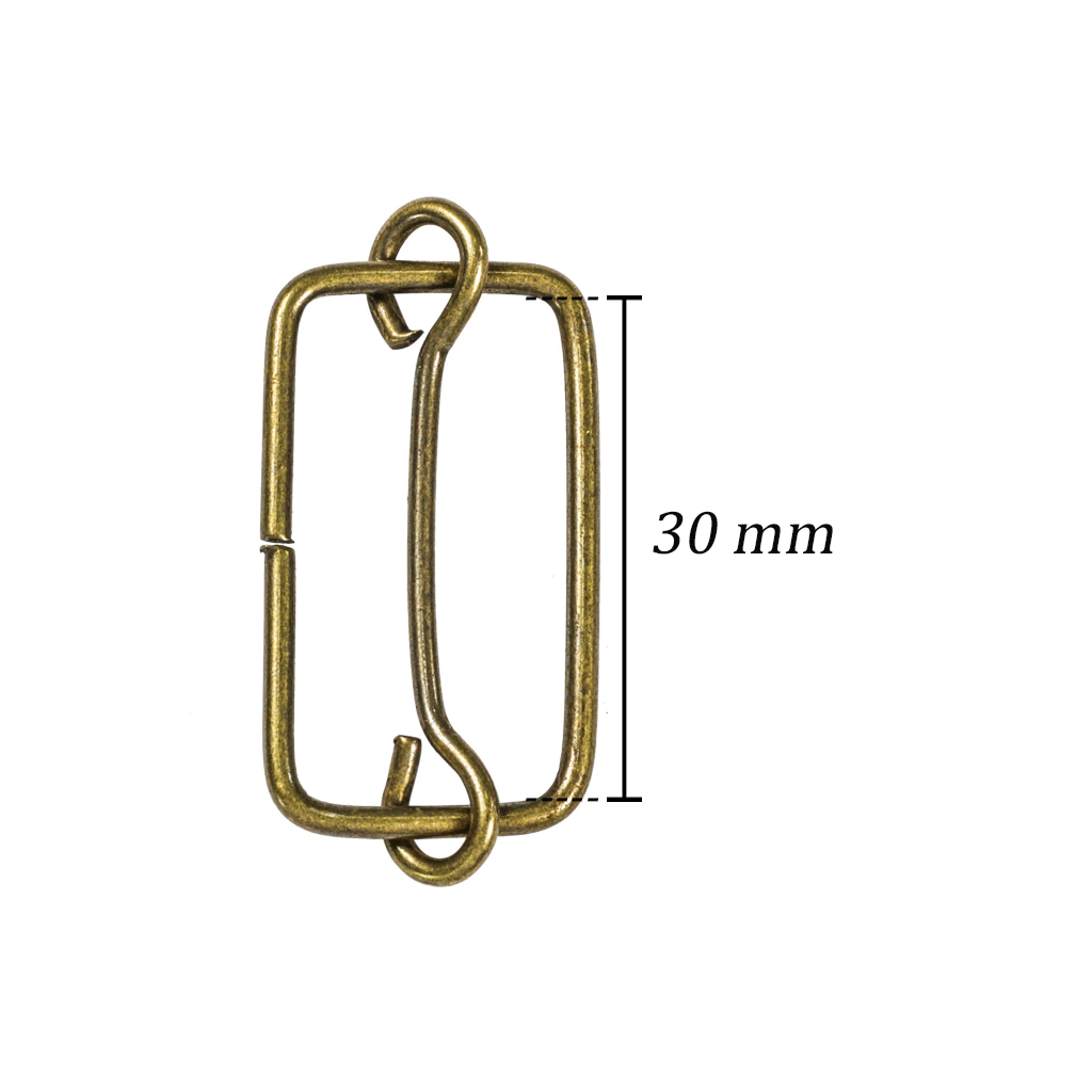 Fivela de ferro 30 mm Eberle FP.110.107.F ouro velho