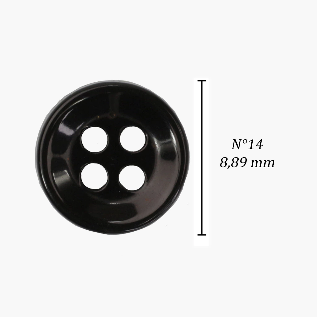 Botão de casear 09 mm Corozita 1019/14 preto c/ 144 un - loja online