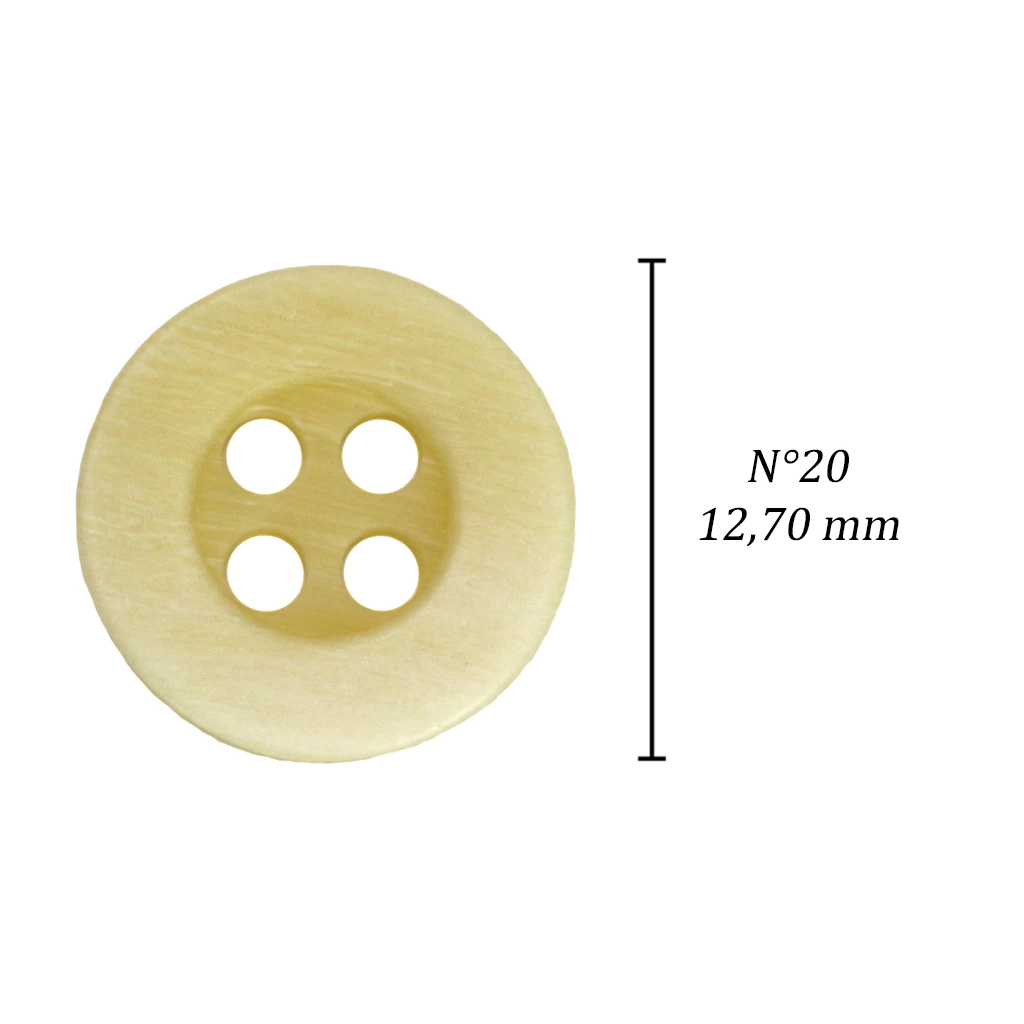 Botão de casear 13 mm Corozita 1189/20 153 c/ 144 un - Armarinhos 25 - Zíperes e Aviamentos para Confecções