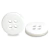 Botão de casear branco Corozita 1201/16 de 10 mm com quatro furos, pacote com 144 unidades