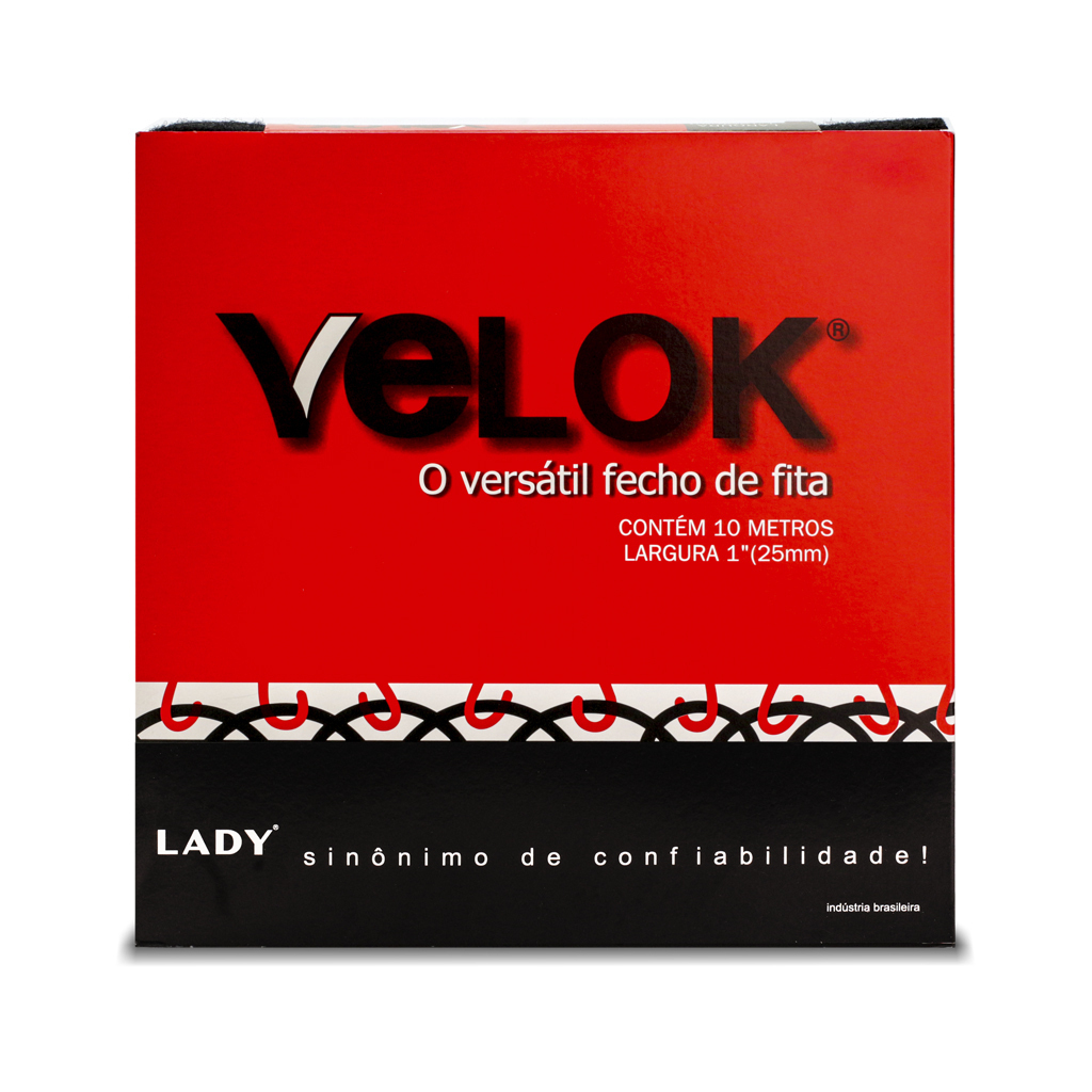 Fecho de contato velcro autoadesivo 25 mm Lady Velok AA 1 branco c/ 10 m - comprar online