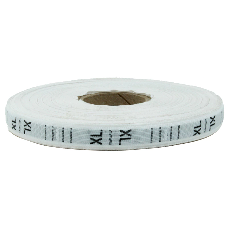 Rolo de etiqueta bordada tamanho XL da marca Haco, com 25 metros, para aviamentos básicos.