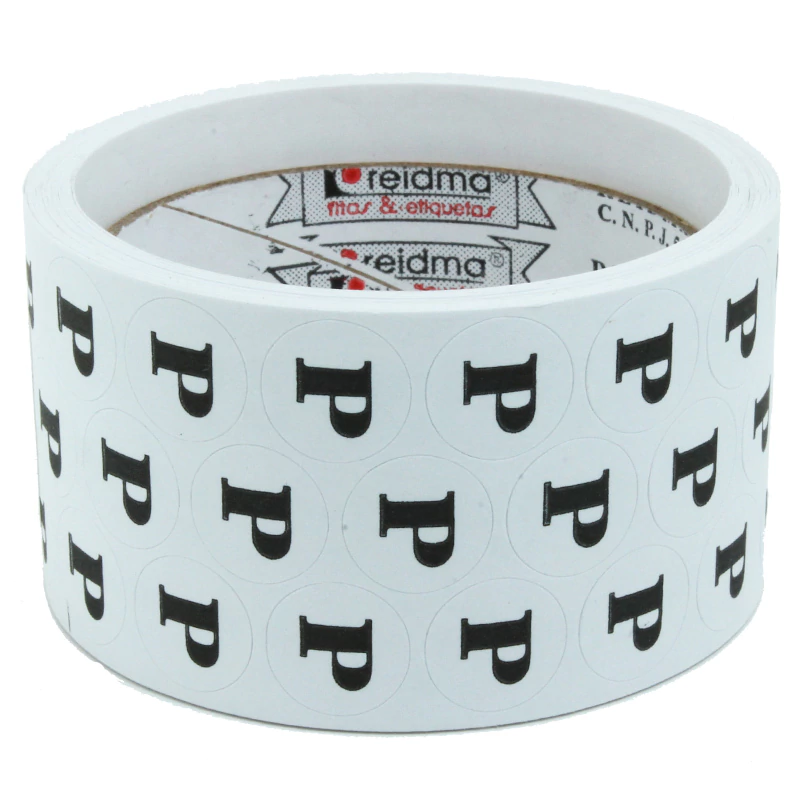 Etiqueta adesiva manequim Reidma tamanhos c/ 5000 un