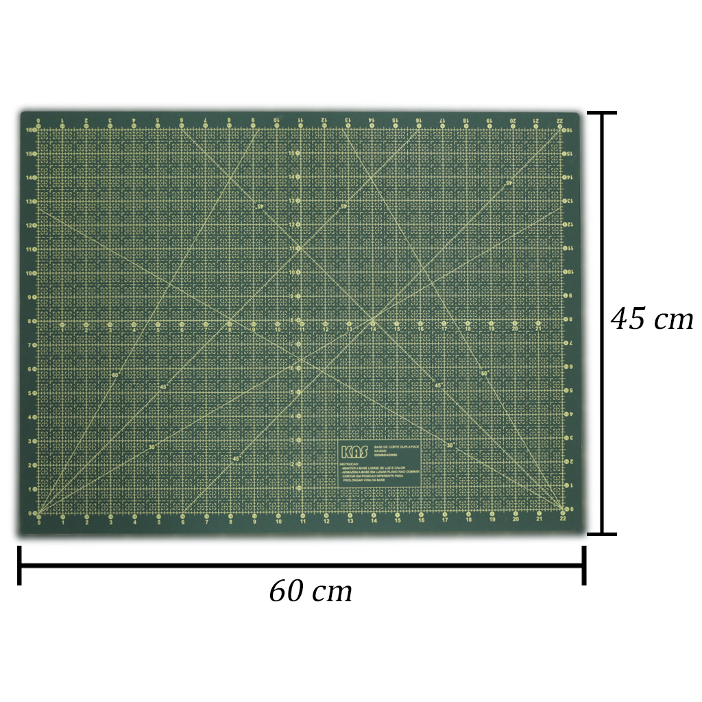 Base de corte dupla-face 60 x 45 Kasmaq KS4560 c/ 1 un na internet