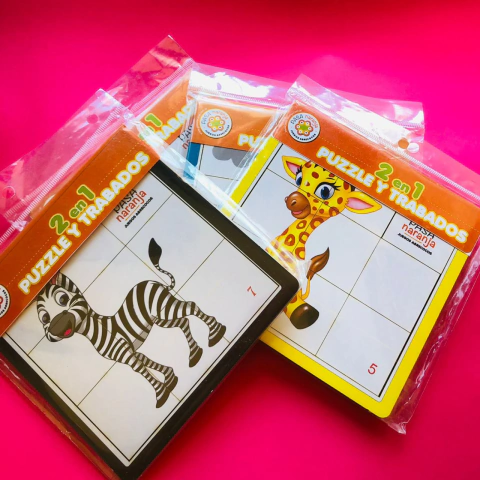Puzzle y Trabados 2 en 1 Pasa Naranja Surtido