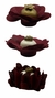 KIT FORMINHAS TECIDO 100 UNIDADES FLORAL MARSALA ESCURO - comprar online
