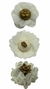 KIT FORMINHAS TECIDO 100 UNIDADES FLORAL OFF-WHITE