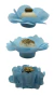 KIT FORMINHAS TECIDO 100 UNIDADES FLORAL AZUL BEBÊ - comprar online