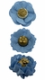 KIT FORMINHAS TECIDO 100 UNIDADES FLORAL AZUL SERENITY