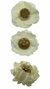 KIT FORMINHAS TECIDO 100 UNIDADES FLORAL MARFIM