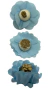 KIT FORMINHAS TECIDO 100 UNIDADES FLORAL AZUL BEBÊ