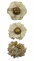 KIT FORMINHAS TECIDO 100 UNIDADES FLORAL CREME ALGODÃO CRU