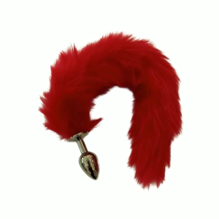 Plug Anal Metalico - Cola De Zorro Roja - comprar en línea