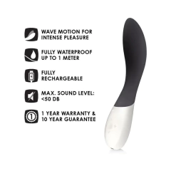 Mona Wave Negro Lelo - Vibrador Con Movimiento De Olas - Piccolo Boutique