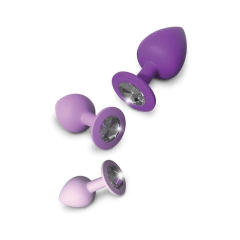 Kit Con 3 Plug Anal Silicona Elite - Her Little Gems Trainer Set Pipedream en internet