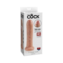 Imagen de Dildo Realista Sin Circuncisión - King Cock 7 Beige Uncut Pipedream