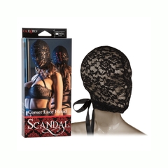 Mascara Ajustable Fetiche De Encaje - Corset Lace Hood - Piccolo Boutique