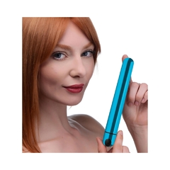 Bala Vibradora Cromada Recargable - Bang 10x Slim Bullet Blue - Piccolo Boutique