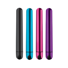Imagen de Bala Vibradora Cromada Recargable - Bang 10x Slim Bullet Blue