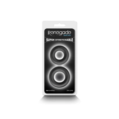Duo Anillos Para Pene De Silicona - Renegade Erectus Black en internet