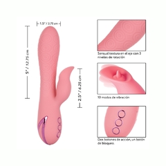 Vibrador Conejo Rotativo Con Lengua - California Dreaming Pasadena Player - comprar en línea