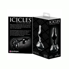 Plug Anal De Cristal Rosa - Icicles No. 77 Black Pipedream en internet
