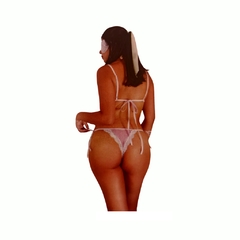 Sensual Conjunto De Encaje Con Tanga - Chyprem Celine Rosa - comprar en línea