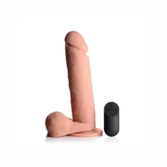 Dildo Vibrador A Control Recargable - Big Shot 9 Beige