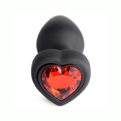 Plug Anal Vibrador Chico A Control Con Corazón Rojo - Booty Sparks - tienda en línea