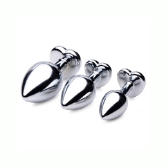 Set 3 Plugs Anales De Corazón - Red Heart Gem Booty Sparks - comprar en línea
